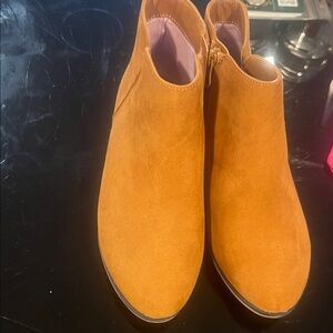 Cat & Jack Bold Orange Ankle Boots